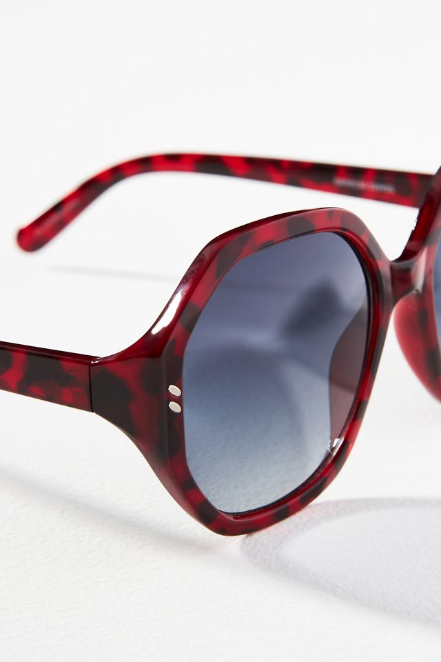 Anthropologie geometric sunglasses By Anthropologie Geometric Rectangle Sunglasses | Anthropologie main image 3