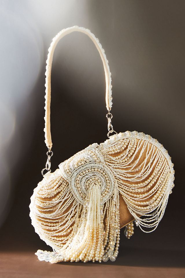 Zhuu Beaded And Pearl Tassel Bag How To Make A Bag//pearl Handbag ...