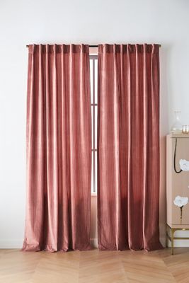 Fiora Ribbed Velvet Curtain
