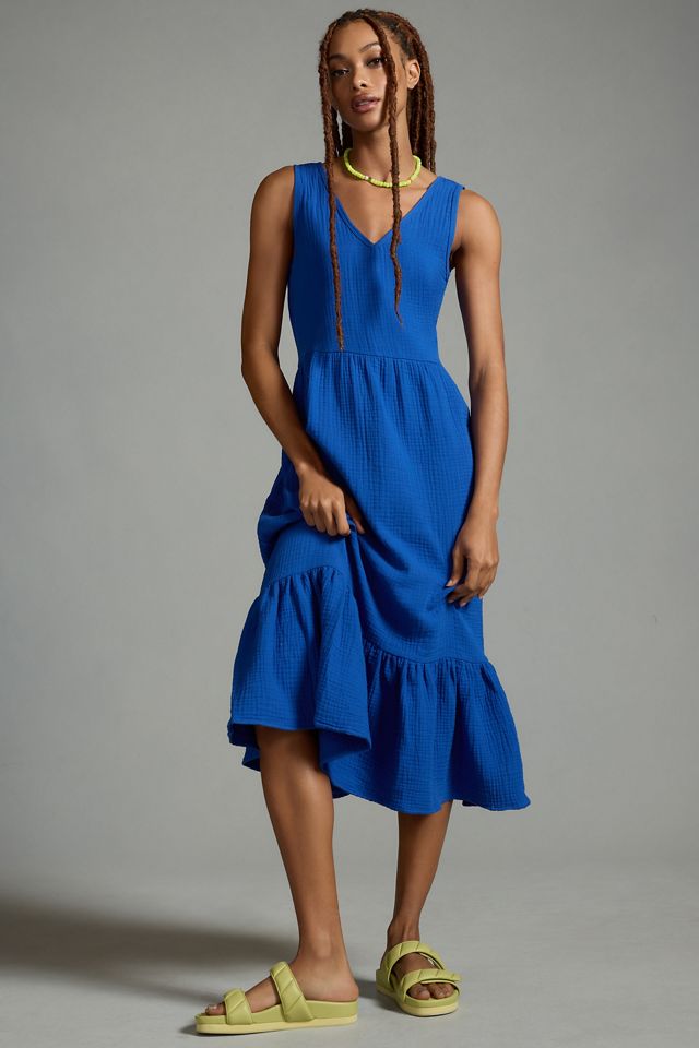 Sol Angeles V-Neck Crepe Dress