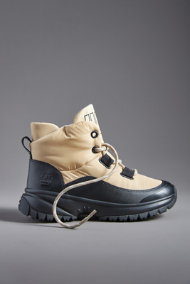 Ugg Yose Puffer Lace-up Hiker Boots In Beige