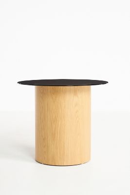 Matcha Glass-Top Round Side Table