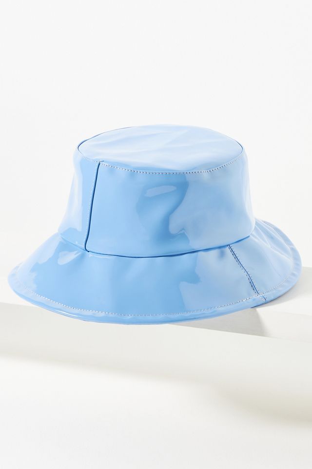 NWT Anthropologie ASN Pink Faux Leather Bucket Hat NWT Anthropologie ASN Pink High-Crown Natural Palm Leaf  main image 3