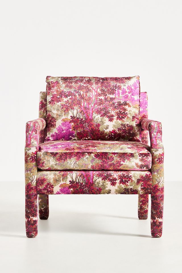 Anthropologie pink best sale velvet chair