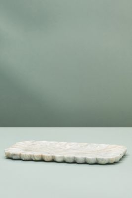 Anthropologie Marble Scalloped Tray