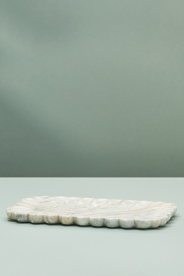 Anthropologie Marble Scalloped Tray