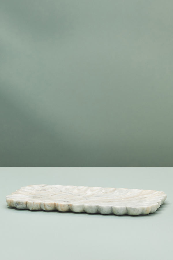 Anthropologie Marble Scalloped Tray