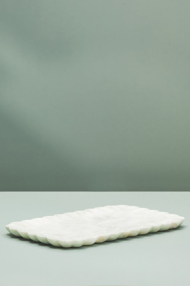 Marble Scalloped Tray #1