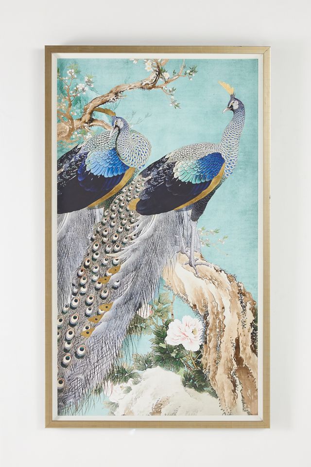 Teal Peacock Wall Art #1