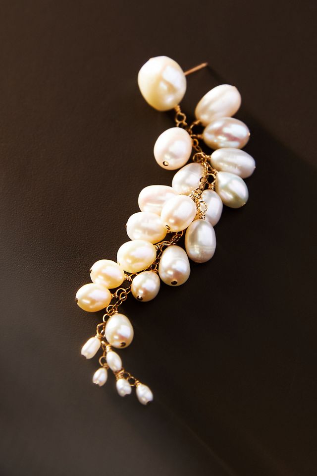 Christine Elizabeth Sereine Pearl Cluster Earrings #1