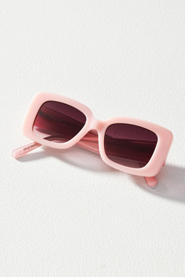 Loveshackfancy Arietta Square Sunglasses In Pink | ModeSens display picture 3