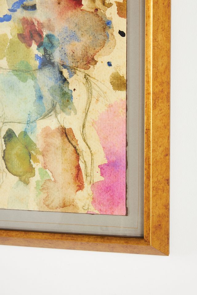 French Watercolor Study of Horse Wall Art #2