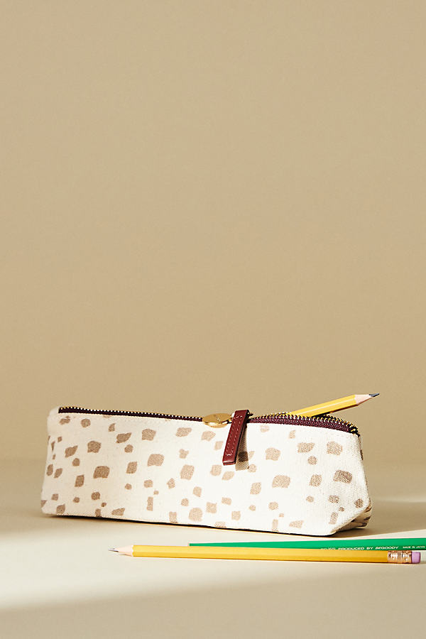 Anthropologie Canvas Pencil Pouch In White