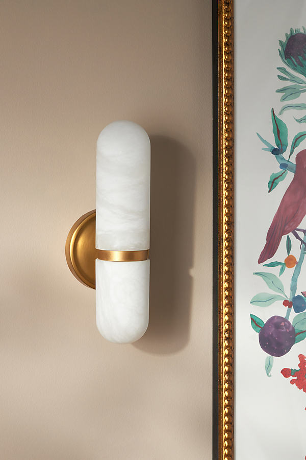 Anthropologie Small Salon Sconce In White