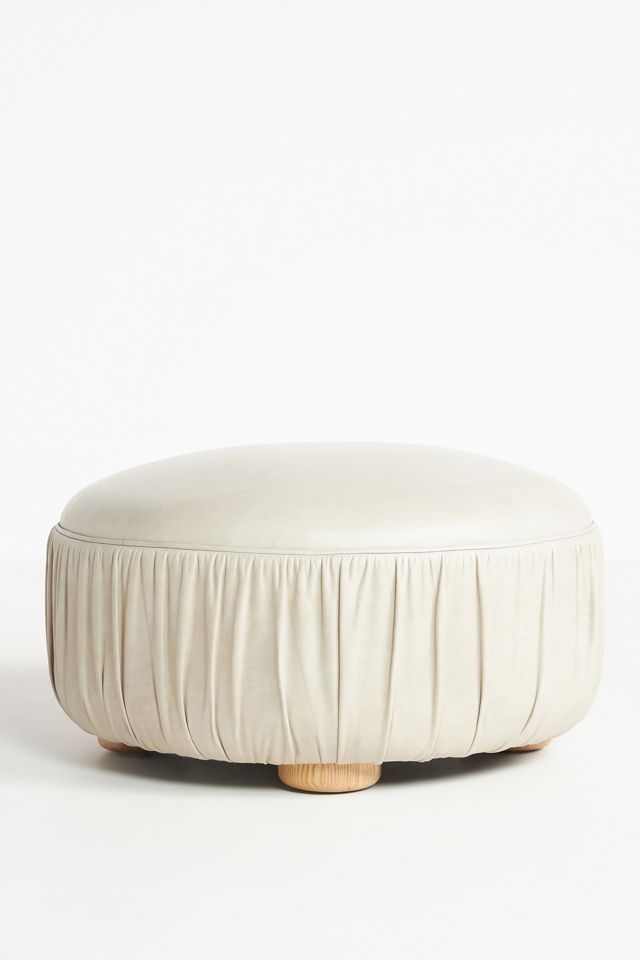 Rita Leather Ottoman #1