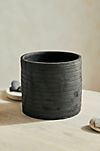 Ridged Cylinder Ceramic Pot #1