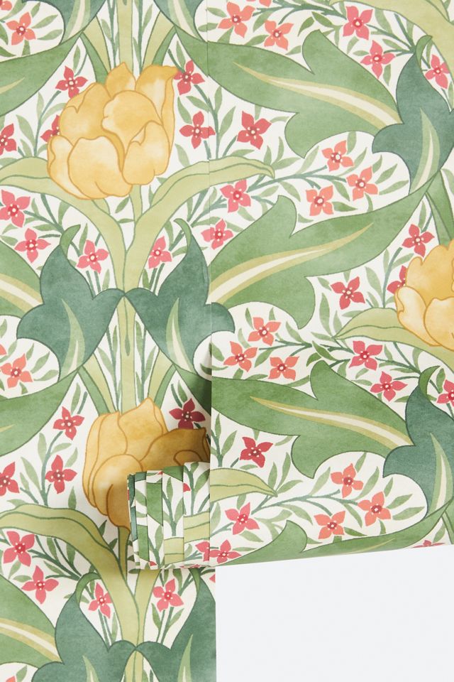 Tulip & Jasmine Floral Wallpaper #1
