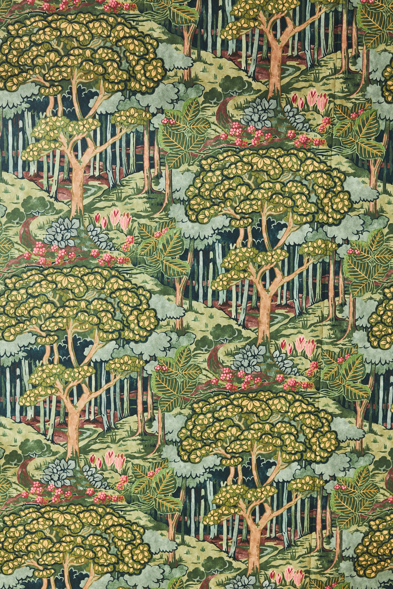 GP & J Baker Ruskin Emerald Wallpaper