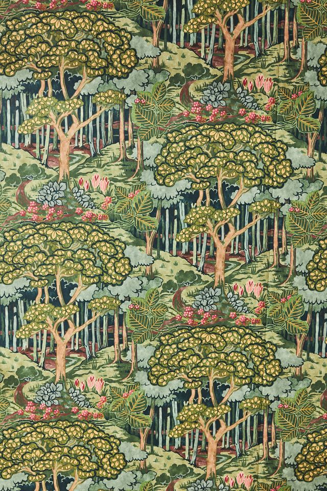 GP & J Baker Ruskin Emerald Wallpaper #1