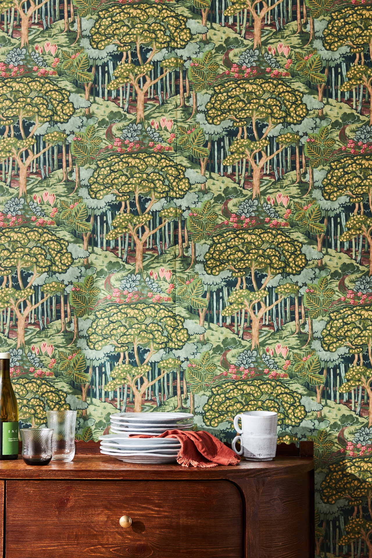 GP & J Baker Ruskin Emerald Wallpaper