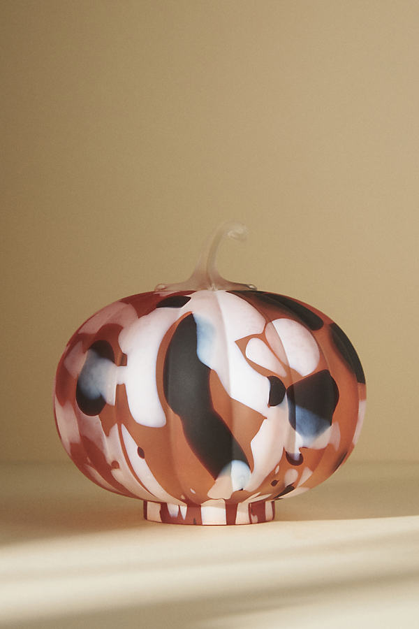 Cheena Large Decorative Glass Pumpkin