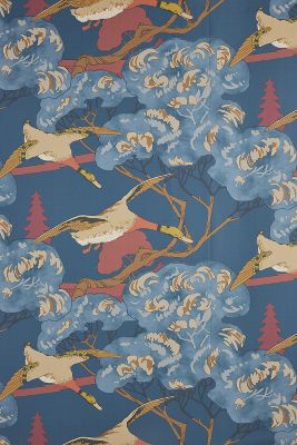 Anthropologie Grand Flying Ducks Wallpaper In Blue