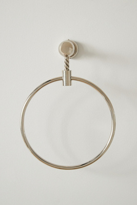 Anthropologie Maude Towel Ring In Silver