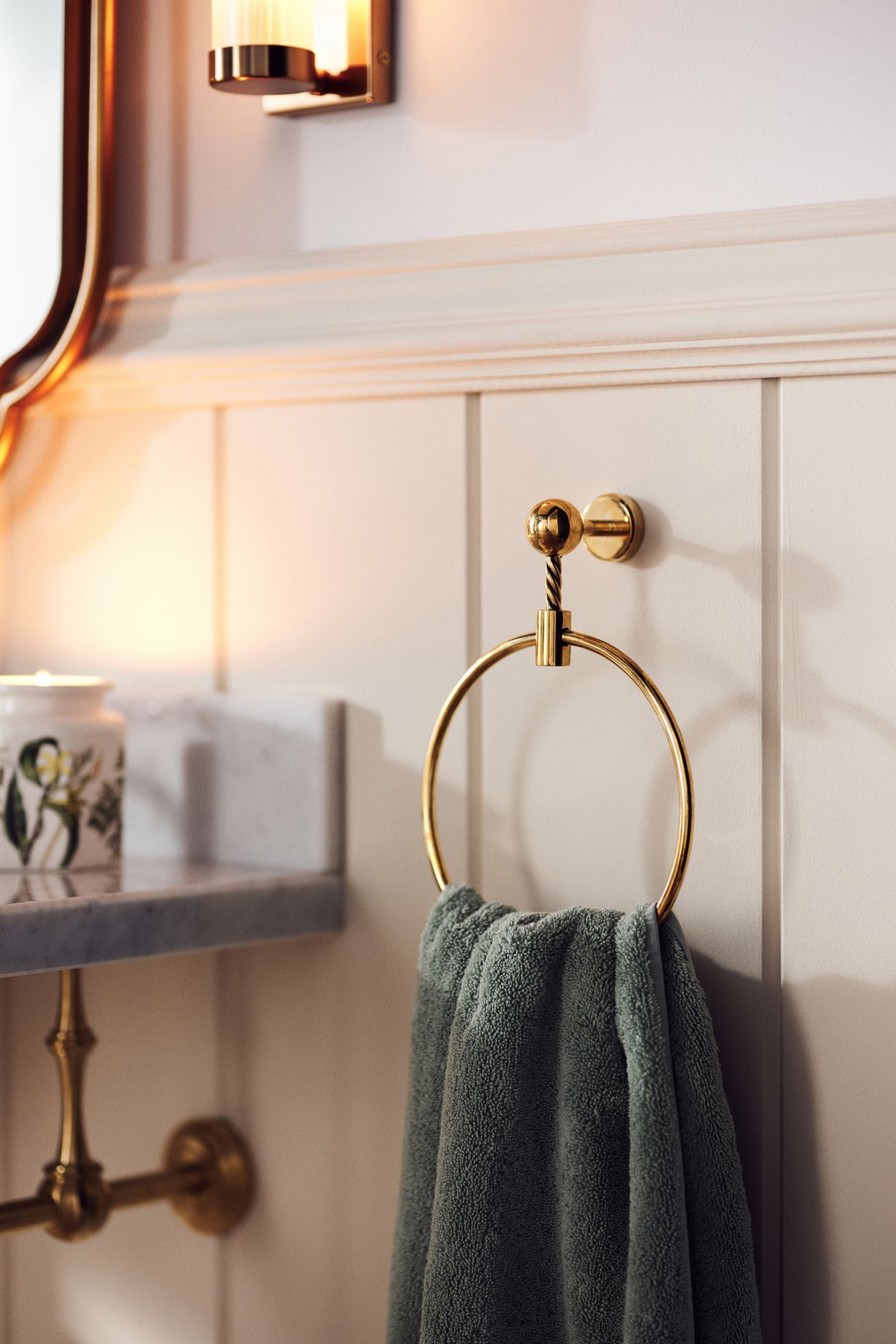 Maude Towel Ring - POLISHED BRASS, One Size