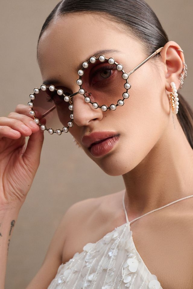 Lele Sadoughi Pearl Elton Sunglasses