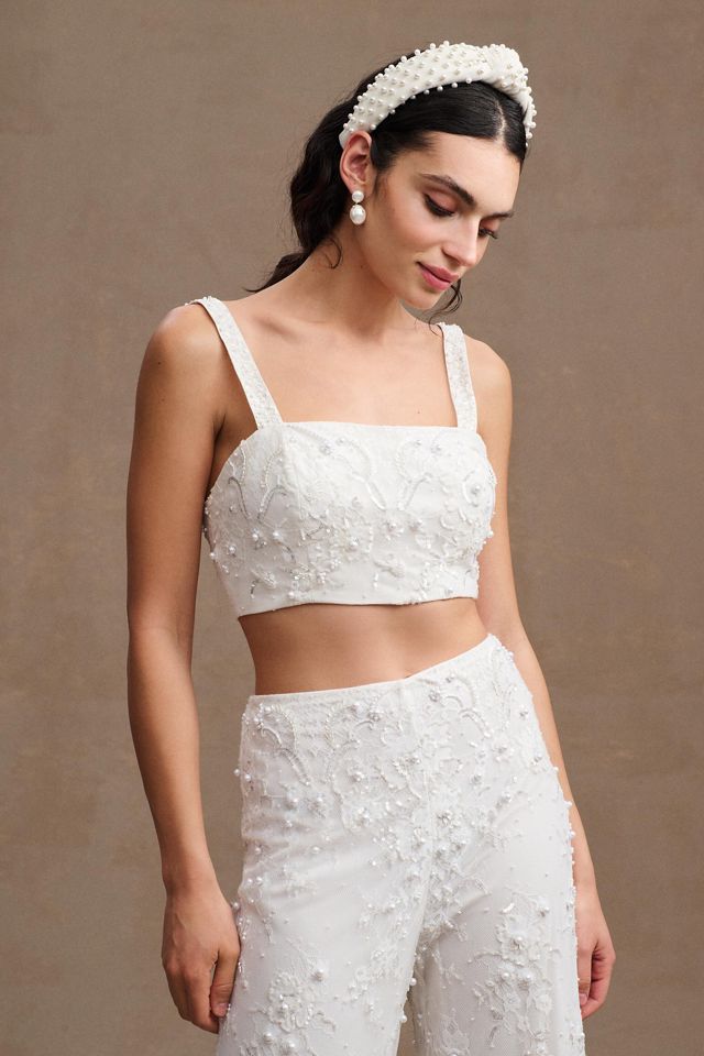 Lele Sadoughi Woven Pearl Knotted Headband | Anthropologie