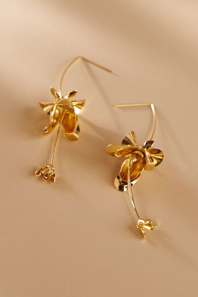 A.B. Ellie Mini Magnolia Stem Earrings