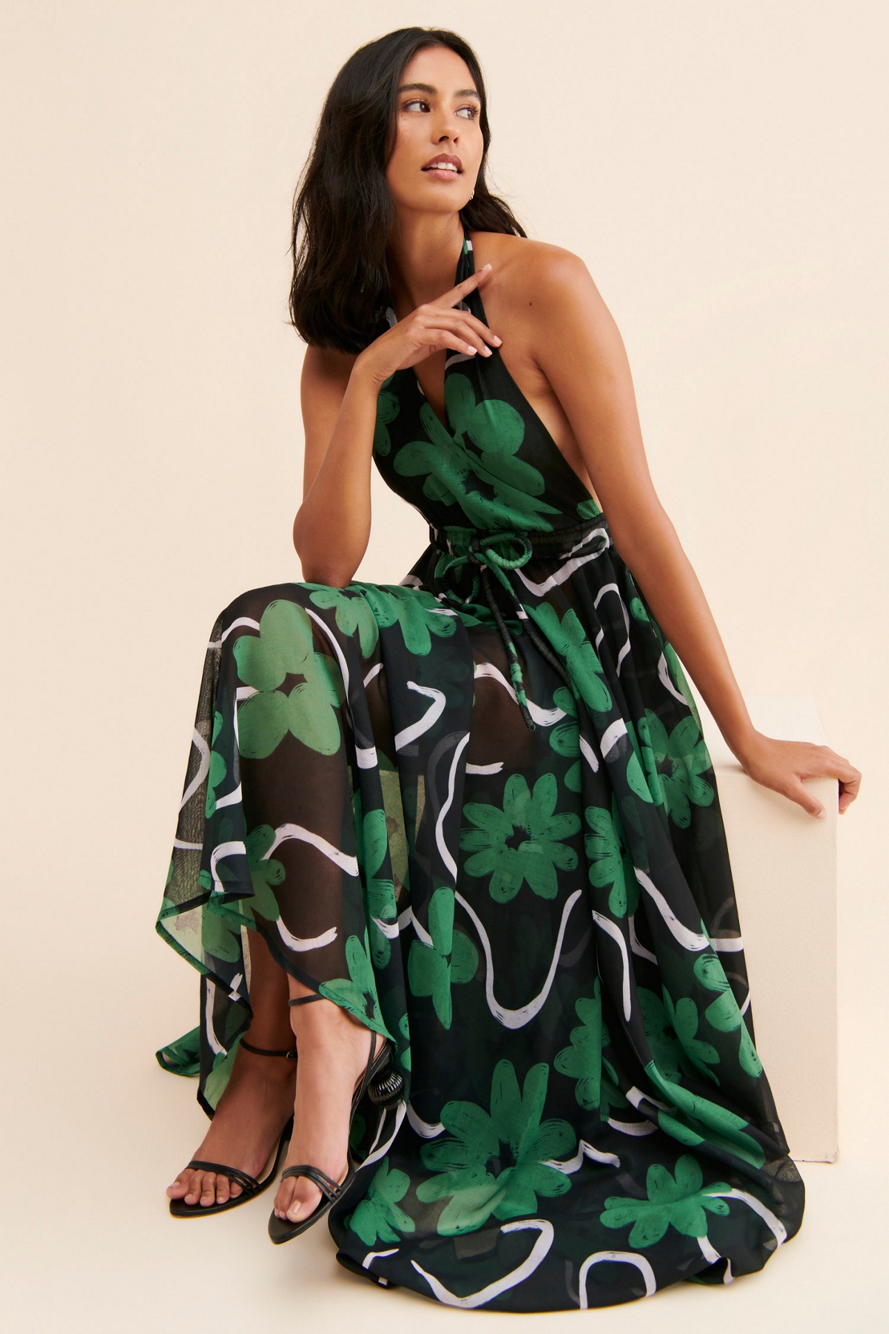 Alexandra Bueno Manglar Halter Dress