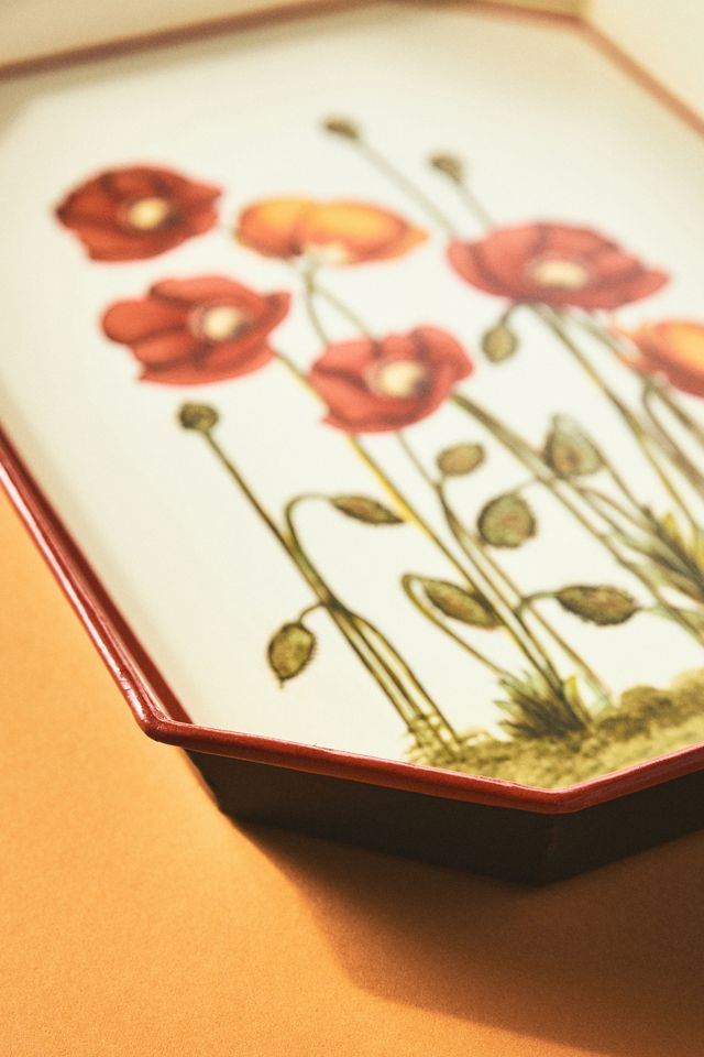 Les Ottomans Handpainted Floral Tray #2