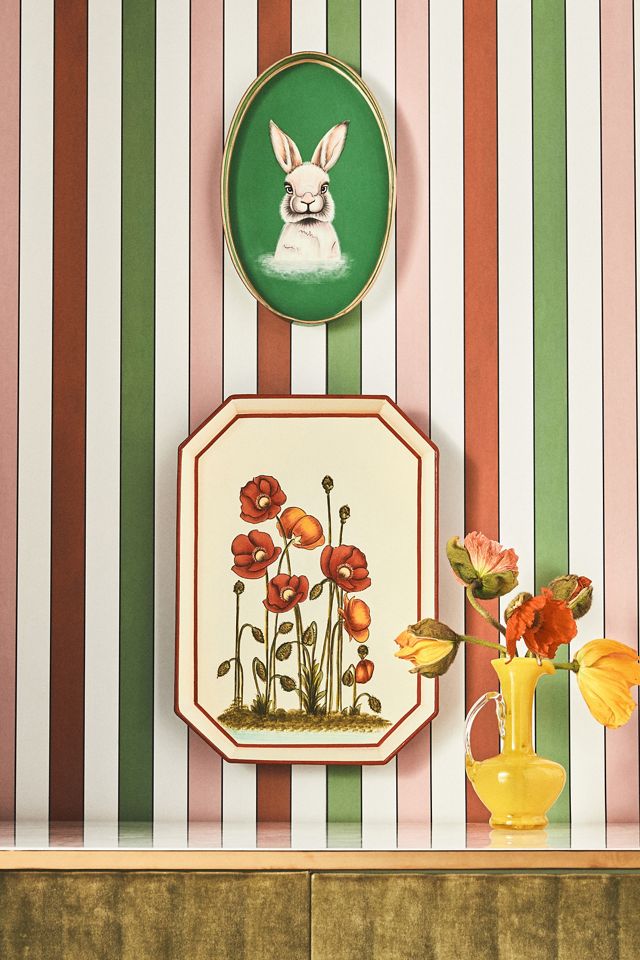 Les Ottomans Handpainted Bunny Tray #2