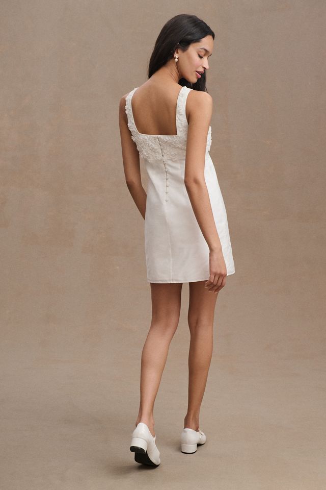 BHLDN Meadow Embellished Square-Neck Mini Dress #2