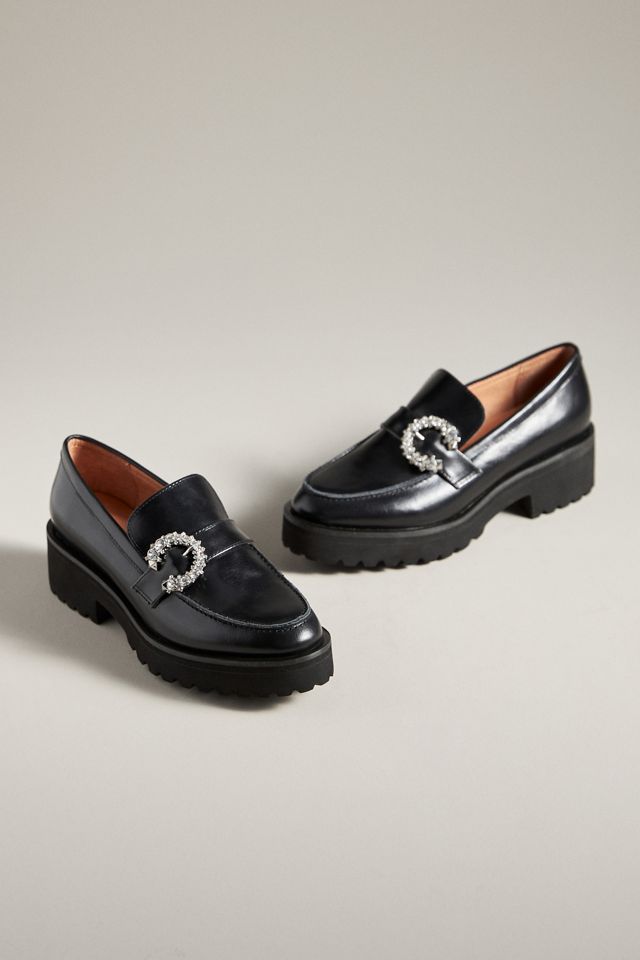 All Black Lady Bling Loafers #2