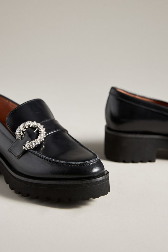 All Black Lady Bling Loafers #3