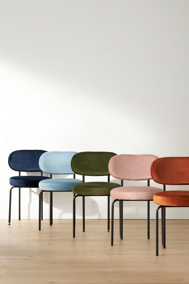 Anthropologie velvet chair discount