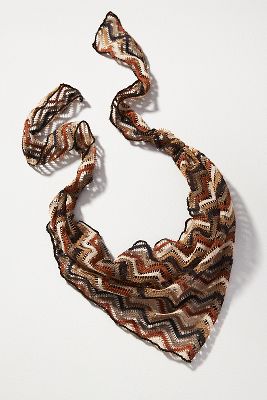 BY ANTHROPOLOGIE RETRO CROCHET HEAD SCARF 