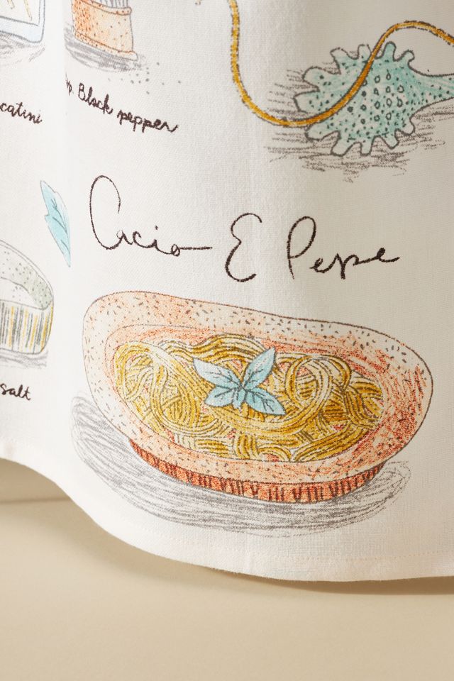 Cacio e Pepe Cotton Tea Towel #1