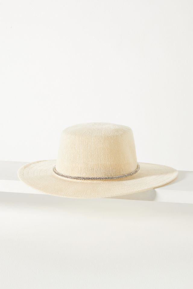 Rhinestone Boater Hat #1