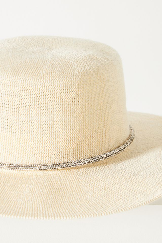 Rhinestone Boater Hat #3