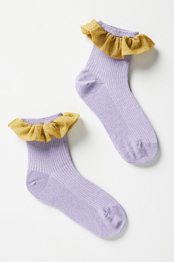 Happy Socks Babies'  Carly Ankle Socks In Purple