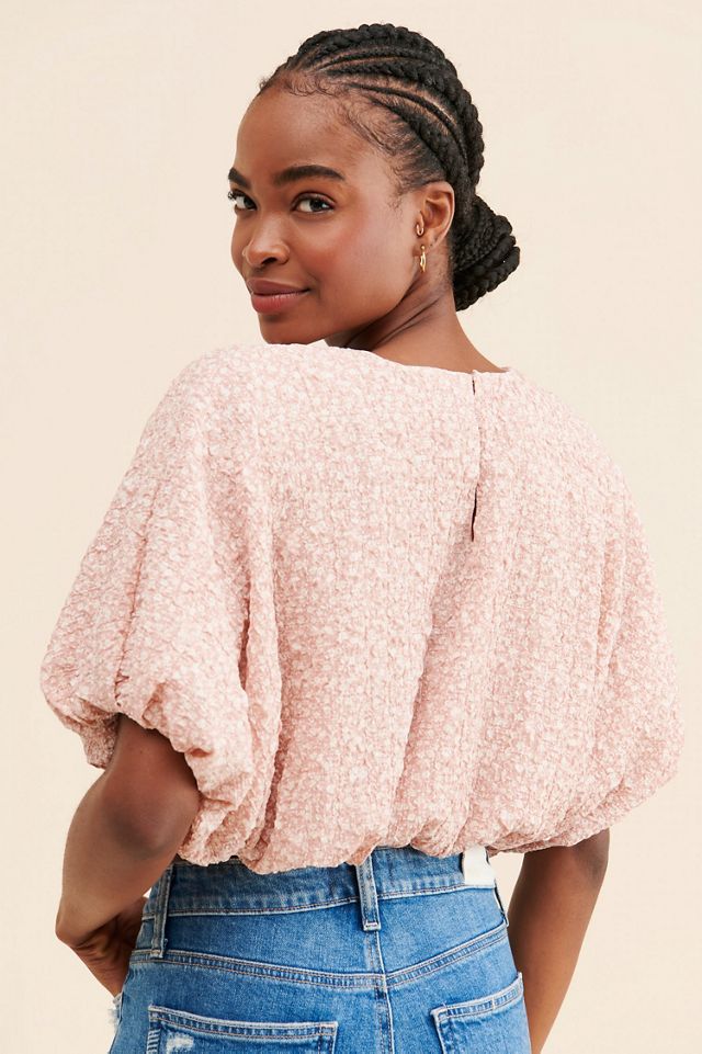 English Factory Cotton Candy Cropped Blouse #1