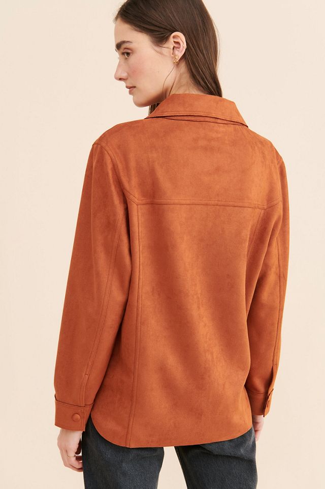 Jules Kae Hannah Faux Suede Shirt Jacket #1