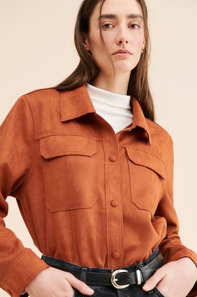 Jules Kae Hannah Faux Suede Shirt Jacket #2