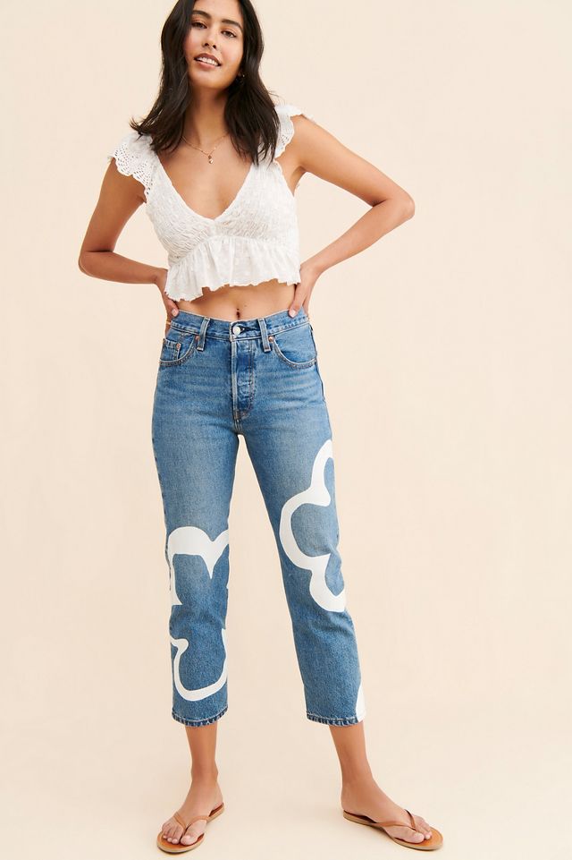 Levi's store floral jeans