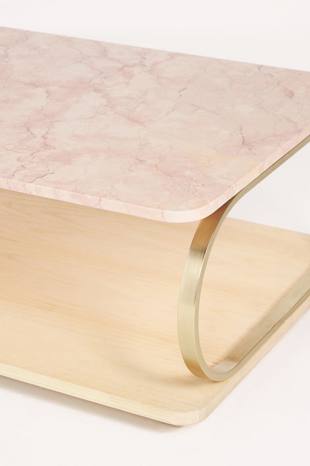 Erin Fetherston Dulcette Marble 54" Coffee Table #3
