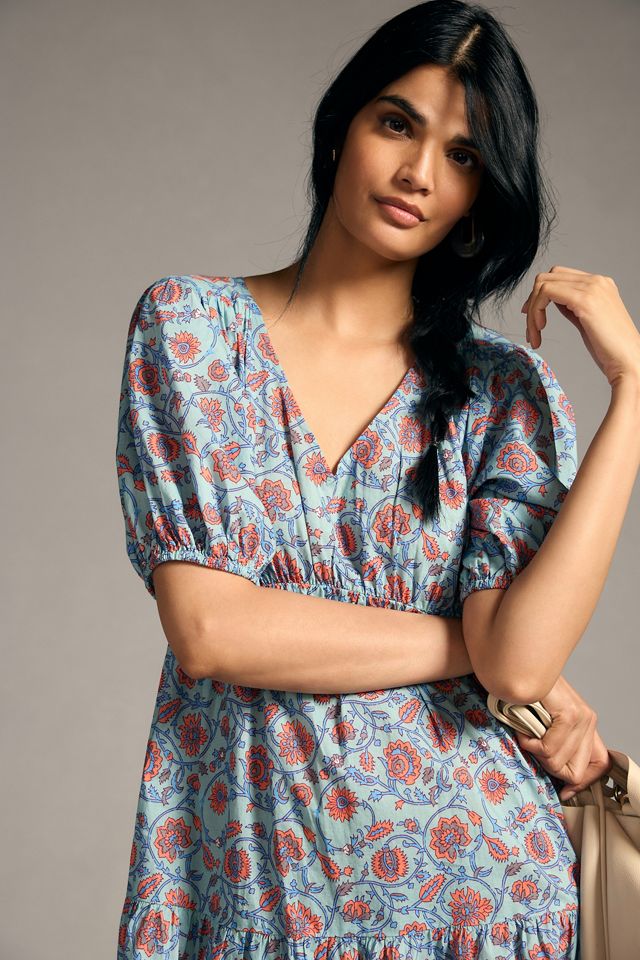 Sundry V-Neck Tiered Mini Dress #1