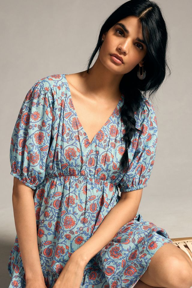 Sundry V-Neck Tiered Mini Dress #3